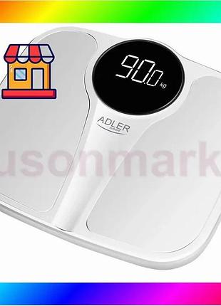 Bs весы для пола best mix adler ad 8172w 180кг white bas77/n
