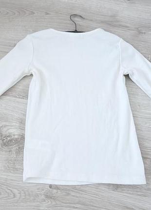 Біла кофта в рубчик зі стразами для дівчинки zara 2