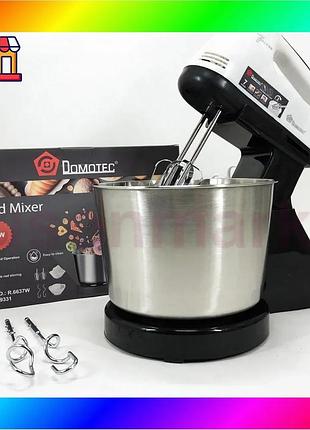 Bs миксер стационарный с best mix металлической чашей domotec r6637w кухонный электрический на 250 вт. bas77/n
