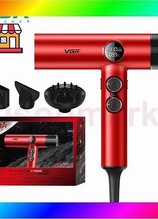 Bs фен професійний vgr best mix v-401 red bas77/n