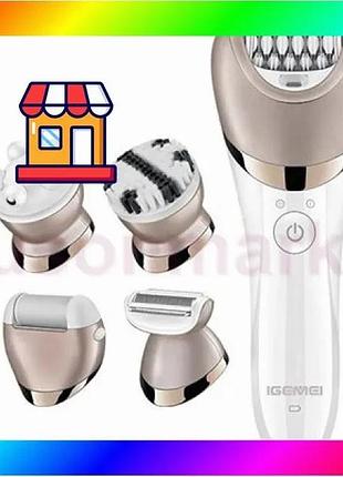 Bs епілятор gemei gm-7003 best mix бездротовий акумуляторний з 5 насадками жіночий bas77/n