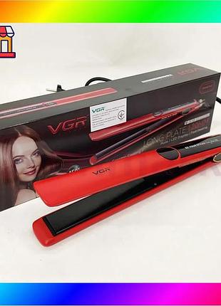 Bs плойка для волосся best mix vgr v-518 red випрямляч з керамічними пластинами bas77/n
