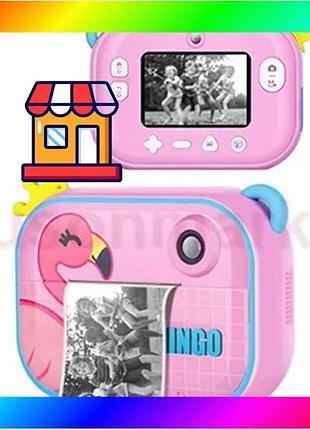 Bs детский фотоаппарат мгновенной best mix печати yt008 pink flamingo с поддержкой microsd bas77/n