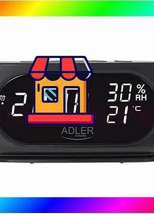 Bs настольные часы-будильники adler best mix ad 1186 black bas77/n