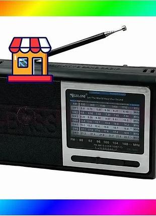 Bs радіоприймач golon rx-3050 best mix з акумулятором 6вт 8 годин роботи black bas77/n