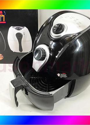 Bs аерофритниця мультипіч аерогриль best mix domotec ms-3220 1300вт 4.5л безмасляна з таймером black bas77/n