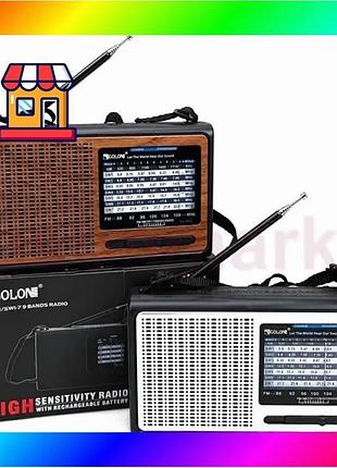 Bs портативний радіоприймач golon best mix rx-3060 із вбудованим акумулятором brown bas77/n