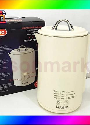 Bs електрочайник magio mg-516, best mix 1.5 л, 1500 вт, з подвійними стінками bas77/n