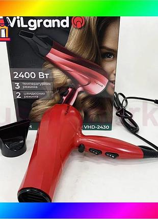 Bs фен vilgrand vhd-2430 best mix цвет: красный bas77/n
