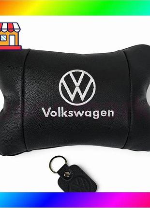Bs шкіряна подушка на best mix підголівник volkswagen – ортопедична для авто bas77/n