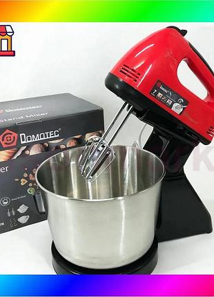 Bs міксер ручний з best mix чашею domotec r6637r 2 літри 250 вт, міксер стаціонарний з чашею з нержаві bas77/n