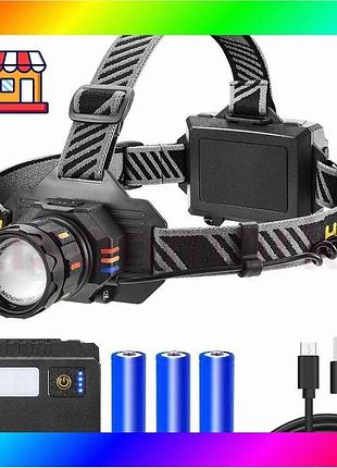 Bs фонарь налобный bl-t701a-tg best mix 3x18650 bas77/n