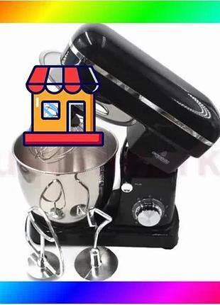 Bs кухонний комбайн crownberg best mix cb-3405 2200вт, планетарний тістоміс з чашею на 5л і 6 швидкост bas77/n