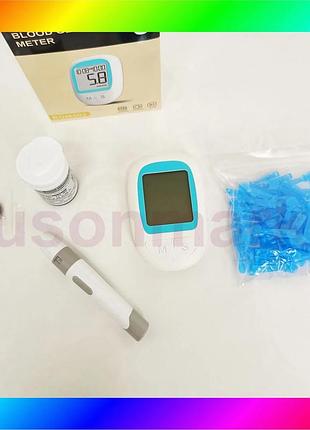 Bs глюкометр електронний blood best mix glucose meter bgm503 вимірювач рівня цукру в крові портативний bas77/n