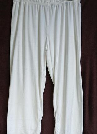 Штаны женские молочные, теплые,  велюр, xl,eur 46-48