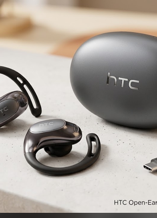 Htc ne35 — беспроводные наушники с ши-перекладателем 134 языков и надежным заушным креплением. цвет: серебристо-серый. оригинал. глобальная версия