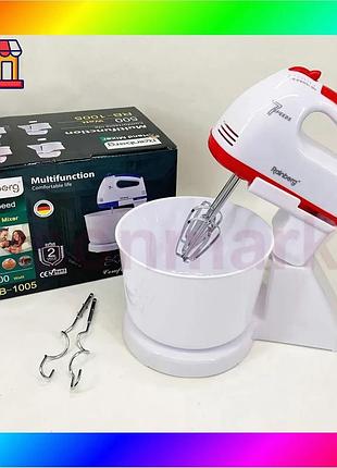 Bs миксер 7 скоростей best mix с чашей 2 л rainberg rb-1005 500вт red bas77/n
