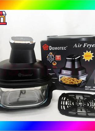 Bs аэрофритюрница аэрогриль air best mix fryer domotec ms-3228 с led-экраном для жарки без масла 4600 bas77/n