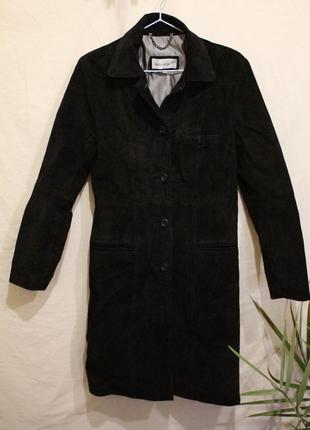 Пальто-плащ натуральная замша, кожаное пальто2 фото