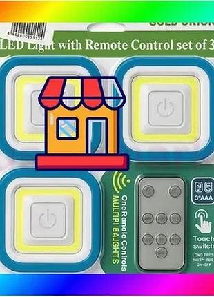 Bs набір бездротових led best mix світильників з таймером та пультом від батарейок ааа бездротові міні bas77/n