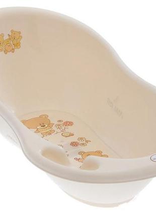 Ванночка зі зливом 102 см ms-005odplyw-119 "lux ведмедики" бежева tega