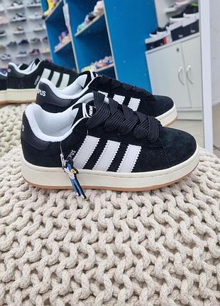 38р 24,5см замшевые кроссовки унисекс для девочки мальчика adidas campus (кампус) t243-4