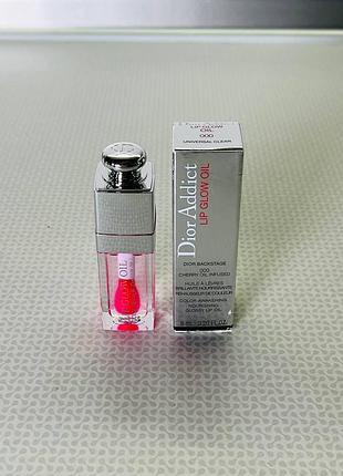 Масло для губ dior addict lip glow oil 000 universal clear 6 мл