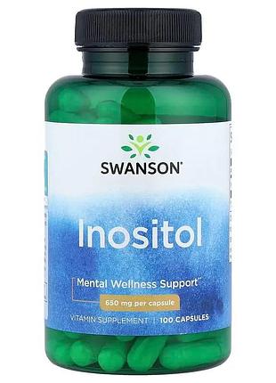 Інозітол swanson inositol 650 мг 100 капсул