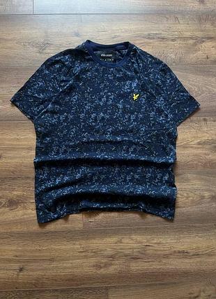 Мужская футболка lyle &amp; scott navy camo органический хлопок новые колеции streetwear