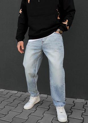 Чоловічі джинси з тканини преміумкласу staff 09 loose fit light blue