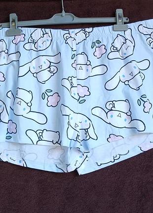 Шорты женские домашние,  котон, cinnamoroll, 2xl, eur 50-52,  батл