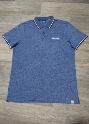 Мужская лёгкая футболка поло jack & jones , размер l
