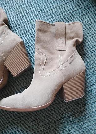 Сапоги казаки замш zara