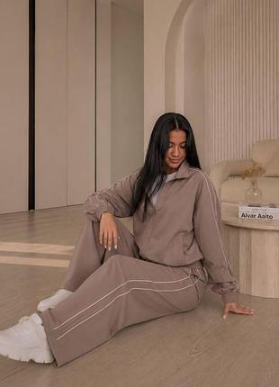 Костюм двійка oversize штани+кофта на підкладці розміри 44-48