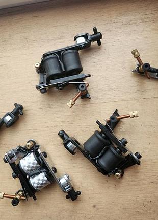 Индукционная тату-машинка (coil tattoo machine) с металлической рамой и катушками, цена за одну