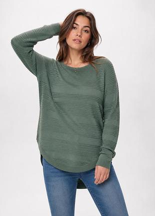 Джемпер свободного кроя женский only s m оливково-зеленый (12345857-50)