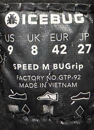 Чоловічі термочеревики із шипами icebug speed m bugrip водонепроникні (27 см) 6
