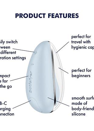 Вибратор для клитора satisfyer drop to go blue 7