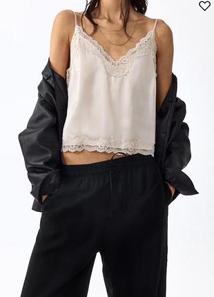 Штани льон h&m