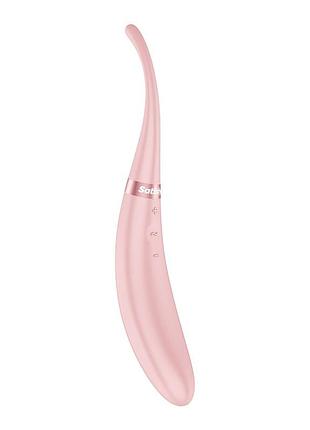 Вибратор для точкової стимуляції satisfyer tip tease rose, рожевий інтимний масажер для жінок 4