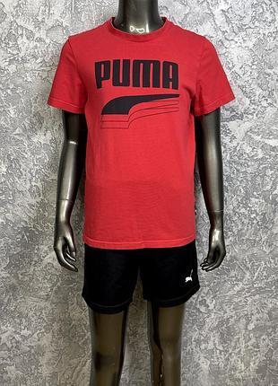Puma drycell спортивный костюм 152 см 11-12 лет подростковый красно-черный