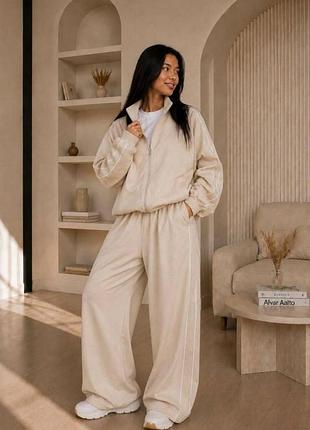 Костюм двойка oversize брюки+кофта на подкладке размеры 44-48