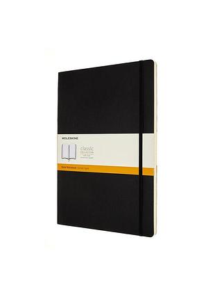 Блокнот moleskine classic а4, линейка черный мягкий (qp641)