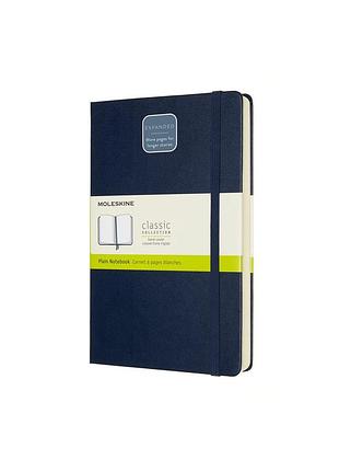 Блокнот moleskine classic expanded средний, нелинованный сапфир (qp062expb20)