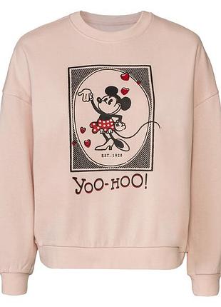 Свитшот с начесом для женщины disney minnie mouse 426434 m розовый