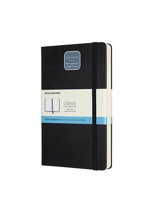Записная книжка moleskine classic expanded средняя, точка черный (qp066exp)