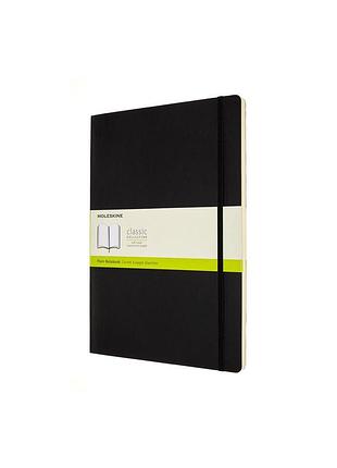 Записник moleskine classic а4, нелінований чорний м’який (qp643)