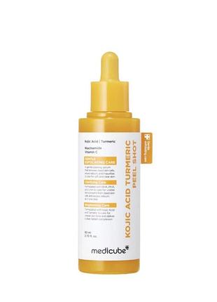 Освітлювальний пілінг-скатка з койєвою кислотою та куркумою medicube kojic acid turmeric peel shot, 80 мл