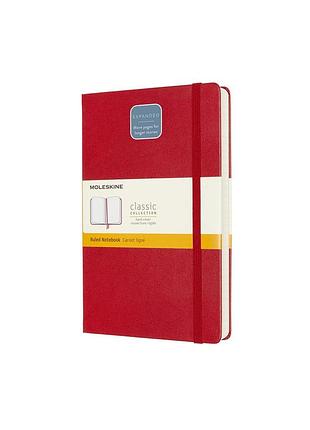 Записная книжка moleskine classic expanded средняя, линейка красный (qp060expf2)