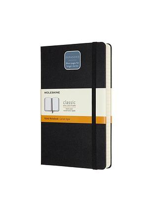 Записник moleskine classic expanded середній, лінійка чорний (qp060exp)
